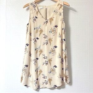 GENTLE Fawn floral sleeveless sheer mini dress
